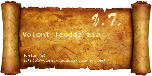 Volent Teodózia névjegykártya